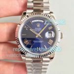 Noob Rolex President Day-Date II 40mm Watch Blue Dial 904L Stainless Steel